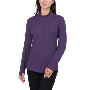 Spyder Dark Purple Full Zip Yoga Jacket